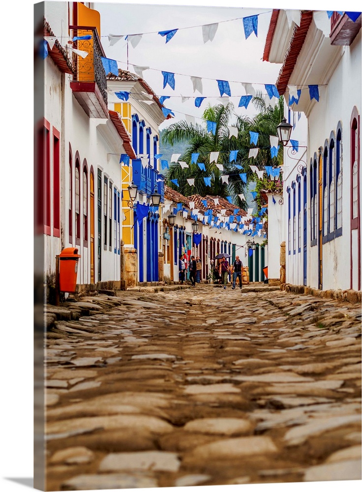 View of the Old Town, Paraty, State of Rio de Janeiro, Brazil, South America