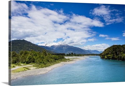 View of the Puelo River in Northern Patagonia, Chile