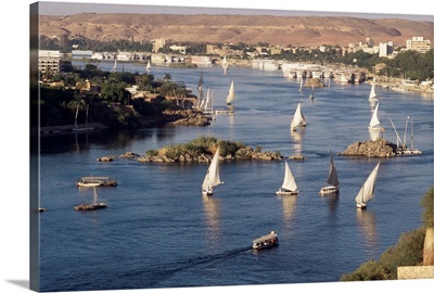 View of the River Nile, Aswan, Egypt, North Africa, Africa