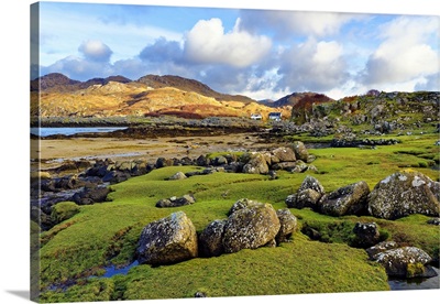 View of the shore and hills of Portuairk, Sanna Bay along the Ardnamurchan coast