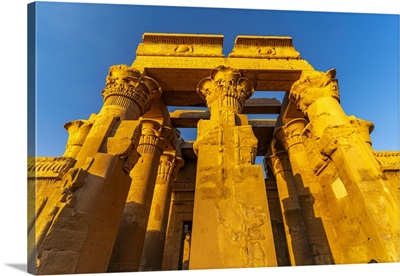 View Of The Temple Of Horus At Sunset, Edfu, Egypt, North Africa, Africa