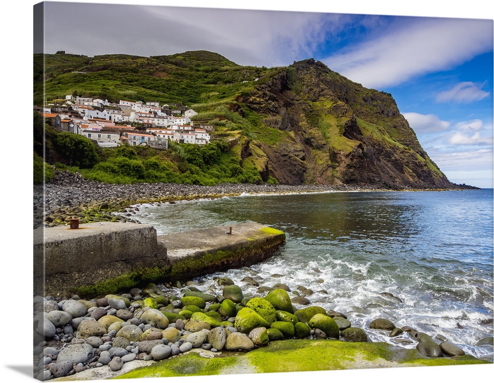 View of the Vila do Corvo, Corvo, Azores, Portugal, Atlantic, Europe