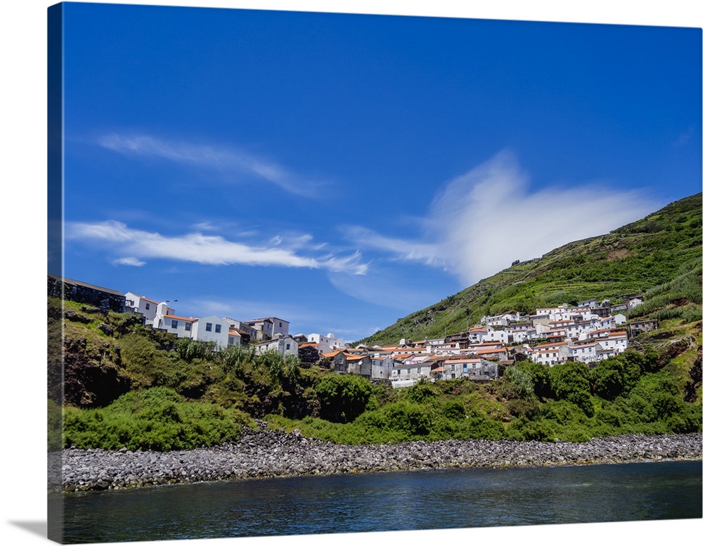 View of the Vila do Corvo, Corvo, Azores, Portugal, Atlantic, Europe