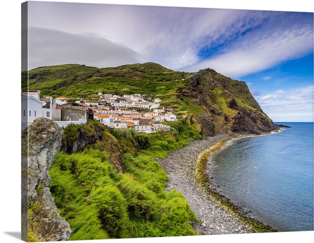 View of the Vila do Corvo, Corvo, Azores, Portugal, Atlantic, Europe