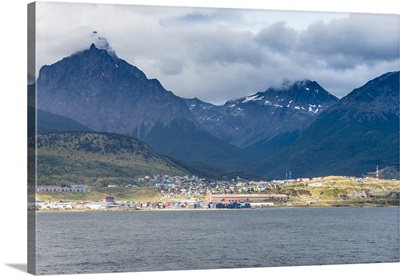 View of Ushuaia, Beagle Channel, Tierra del Fuego, Argentina