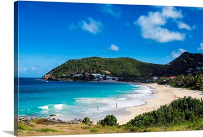 View over Flamand Beach, St. Barth, Lesser Antilles, West Indies, Caribbean