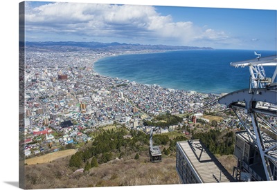 View over Hakodate from Mount Hakodate, Hokkaido, Japan
