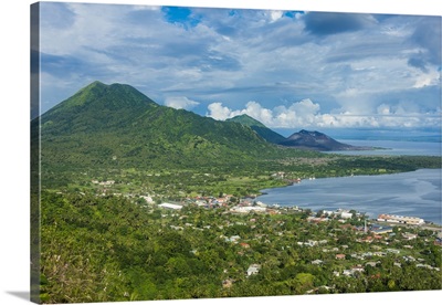 View over Rabaul, East New Britain, Papua New Guinea