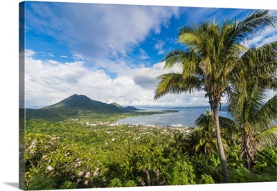 View over Rabaul, East New Britain, Papua New Guinea