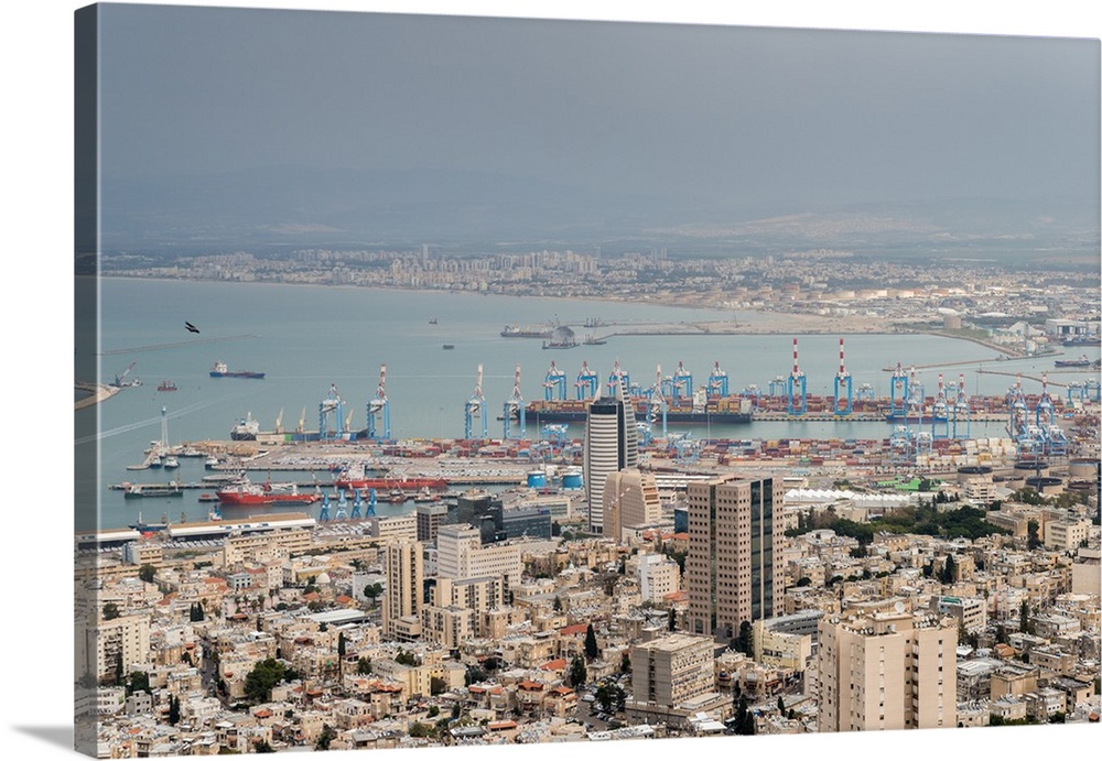 View over the city and port, Haifa, Israel