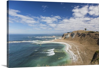 View over the coastline of the Kaikoura Peninsula, New Zealand