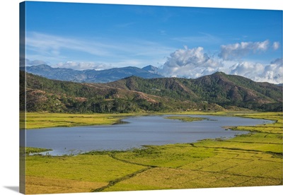 View over the highland plateau of Suai, East Timor, Southeast Asia