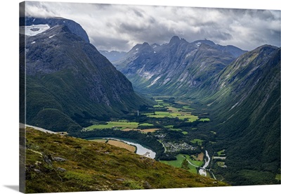 View Over The Mountainous Scenery Around Andalsnes, More Og Romsdal, Norway, Scandinavia