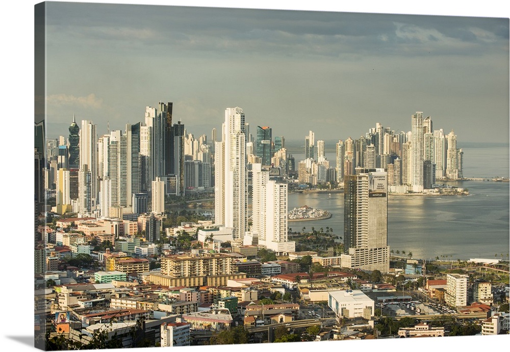 View over the skyline of Panama City from El Ancon, Panama