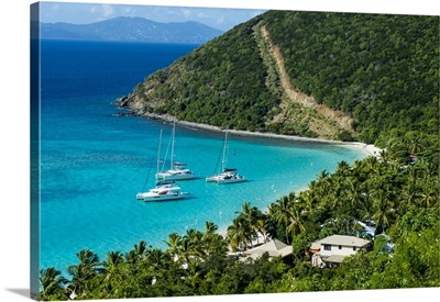 View over White Bay, Jost Van Dyke, British Virgin Islands, West Indies, Caribbean
