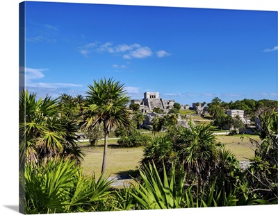 View Towards El Castillo, Tulum Archeological Site, Quintana Roo, Mexico image thumbnail