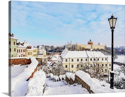 View Towards The Castle, Winter, Lublin, Lublin Voivodeship, Poland