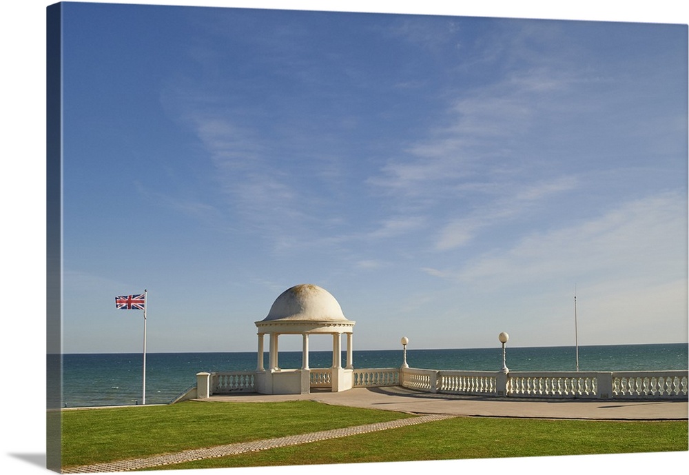 View towards the English Channel from De La Warr Pavilion, Bexhill-on-Sea, East Sussex, England
