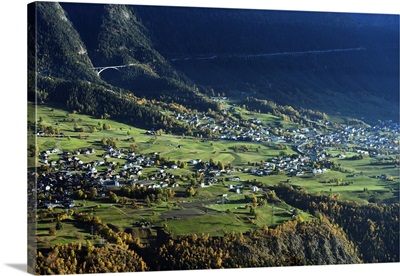 Village of Termen near Brig, Valais, Swiss Alps, Switzerland