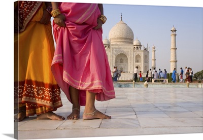 Visitors At The Taj Mahal, Agra, Uttar Pradesh, India