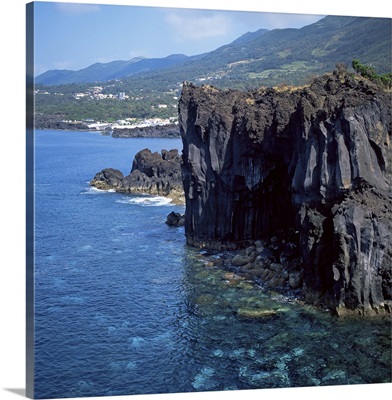Volcanic coastline, island of Sao Jorge, Azores, Portugal, Atlantic, Europe