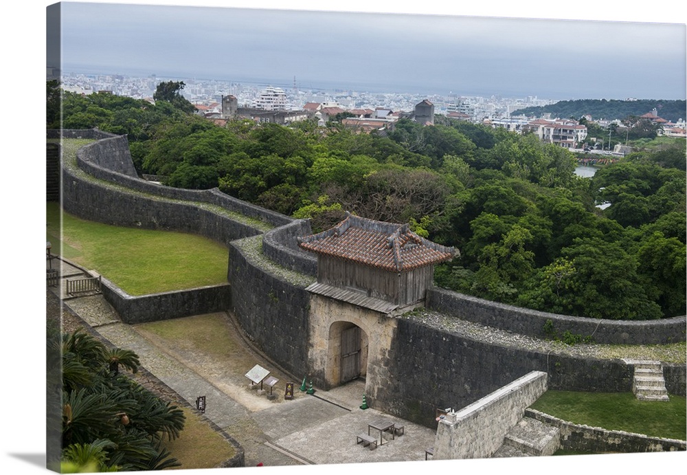 Walls of Shuri Castle, Naha, Okinawa, Japan