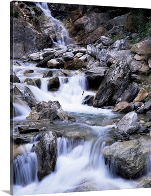 Waterfall, Blatten, Brig, Valais, Switzerland