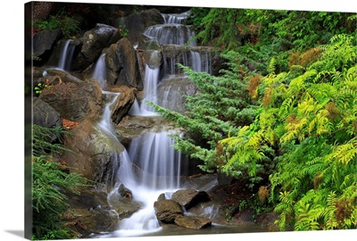 Waterfall, VanDusen Gardens, Vancouver, British Columbia, Canada