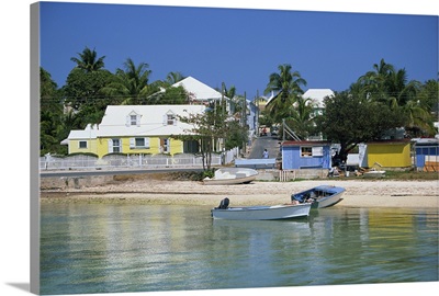 Waterfront and beach, Dunmore Town, Harbour Island, Bahamas, West Indies