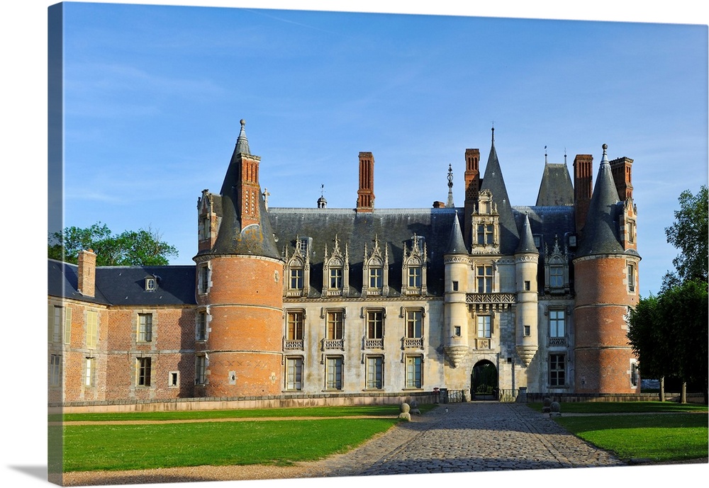 West facade of the Chateau de Maintenon, Eure-et-Loir department, Centre-Val de Loire region, France, Europe