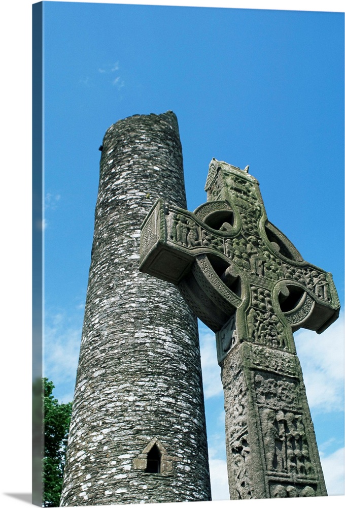 West High Cross and 10th century tower, Monasterboice, County Louth, Leinster, Ireland