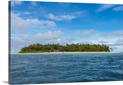 White sand beach and turquoise water, Marine National Park, Tuvalu