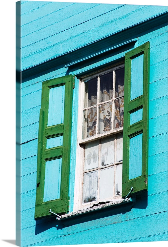 Window shutters, St. Johns City, Antigua Island, Antigua and Barbuda