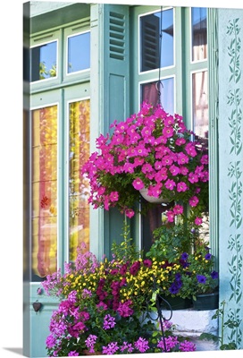 Window with flowers, France