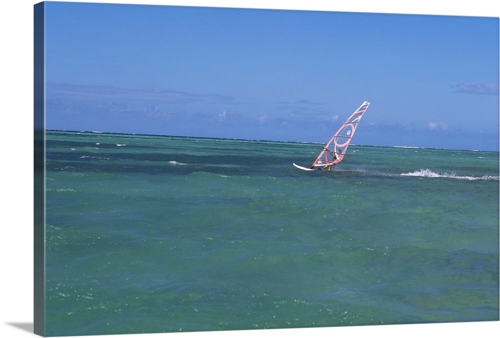 Windsurfer at Pigeon Point, Tobago, West Indies, Caribbean, Central America