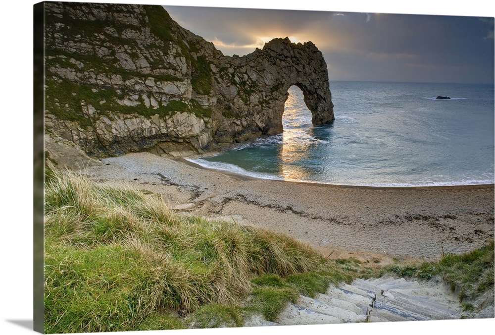 Winter Sunset at Durdle Door, Jurassic Coast, Dorset, England