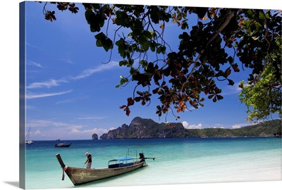 Yong Kasem beach, known as Monkey Beach, Phi Phi Don Island, Thailand, Southeast Asia