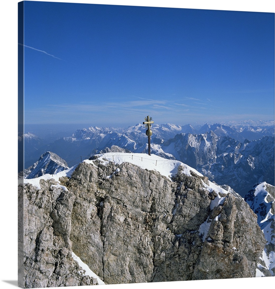 Zugspitze peak, highest mountain in Germany, Bavaria, Germany