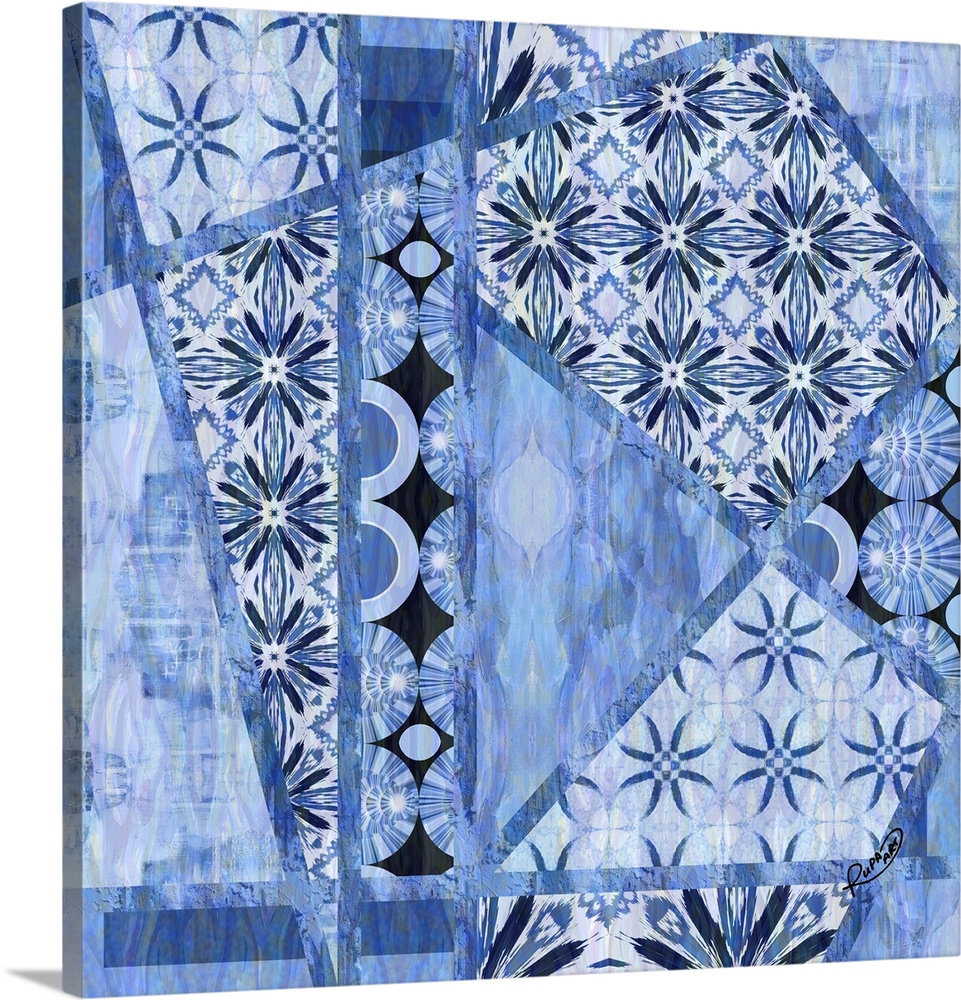 Blue Sheer Patchwork Two