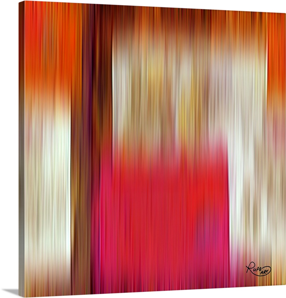 Vibrant abstract artwork in blurred vertical lines that fades to different colors.