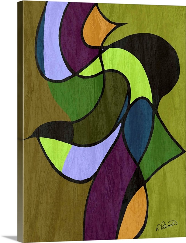 Meeting In The Middle 2018 Green Purple Wall Art, Canvas Prints, Framed Prints, Wall Peels