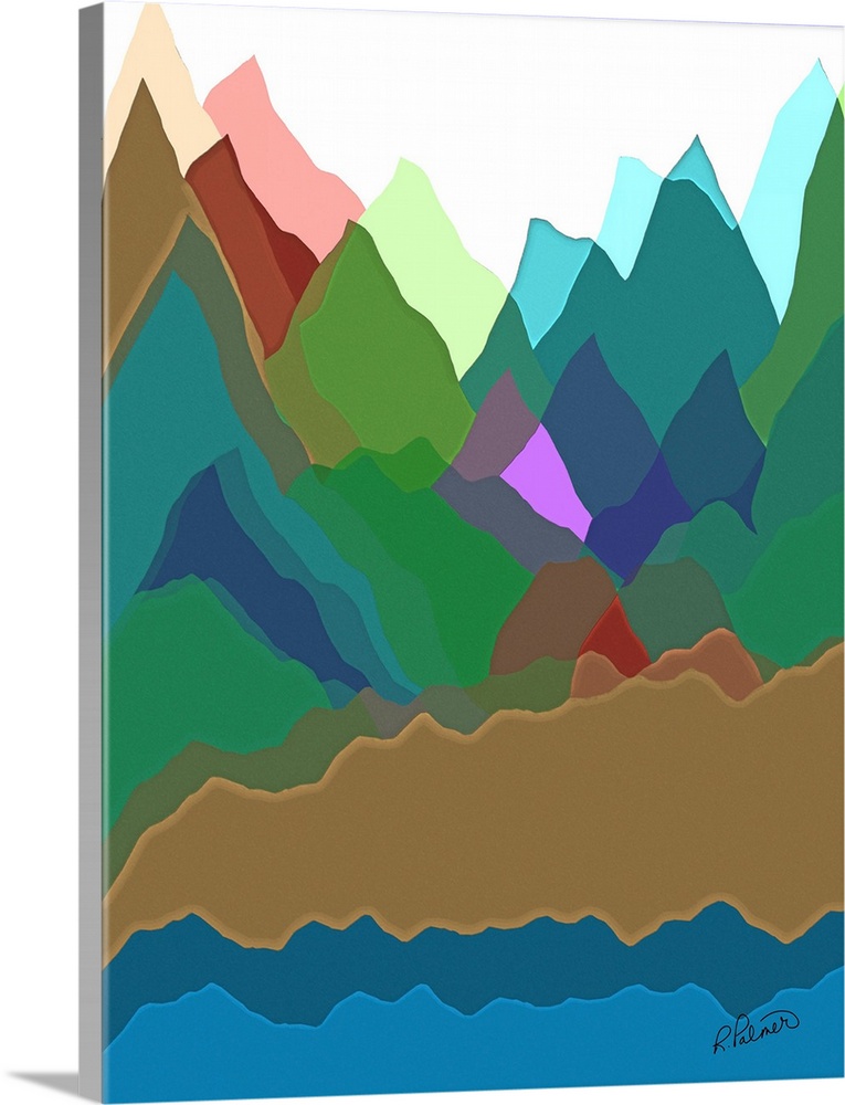 Multicolored Mountain Overlap