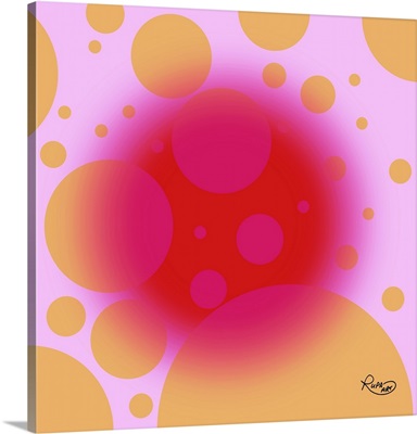 Pink Orange Yellow Circle Abstract II