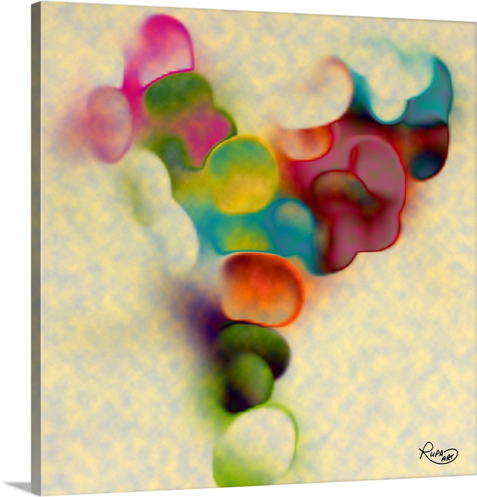 Square abstract art with dream-like puffs of color.