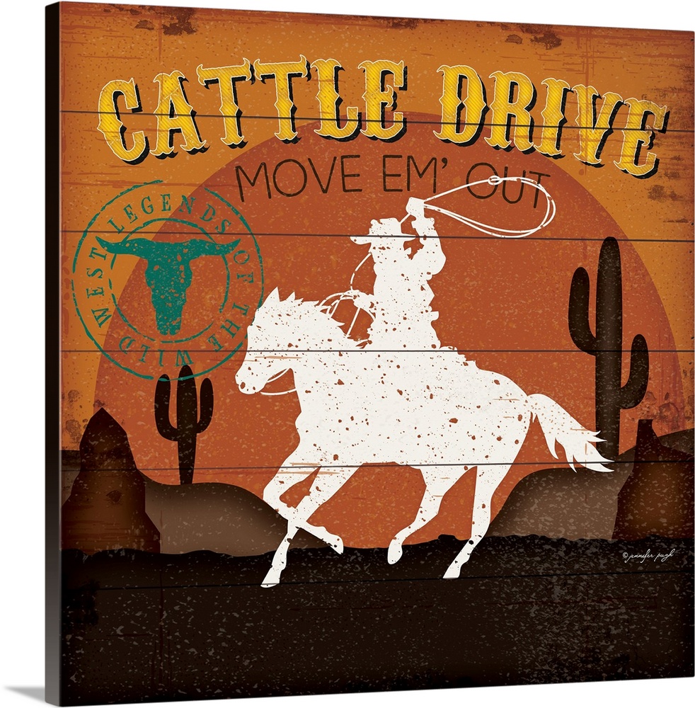 Cattle Drive Wall Art, Canvas Prints, Framed Prints, Wall Peels Great Big Canvas