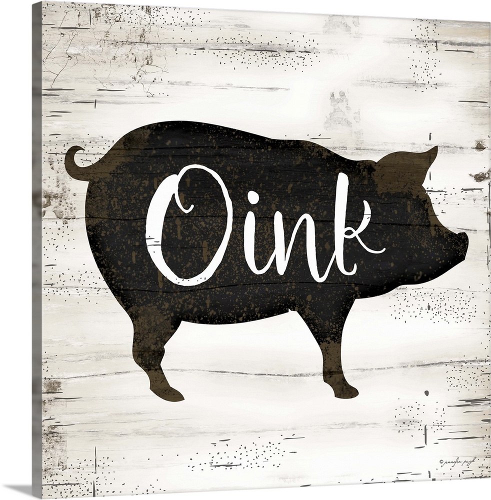 Farmhouse Pig Wall Art Canvas Prints Framed Prints Wall Peels   Farmhouse Pig,2452927 