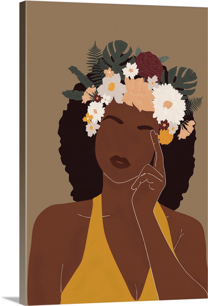 Flower Crown Wall Art, Canvas Prints, Framed Prints, Wall Peels Great