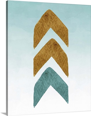 Gold and Teal Tribal Arrows