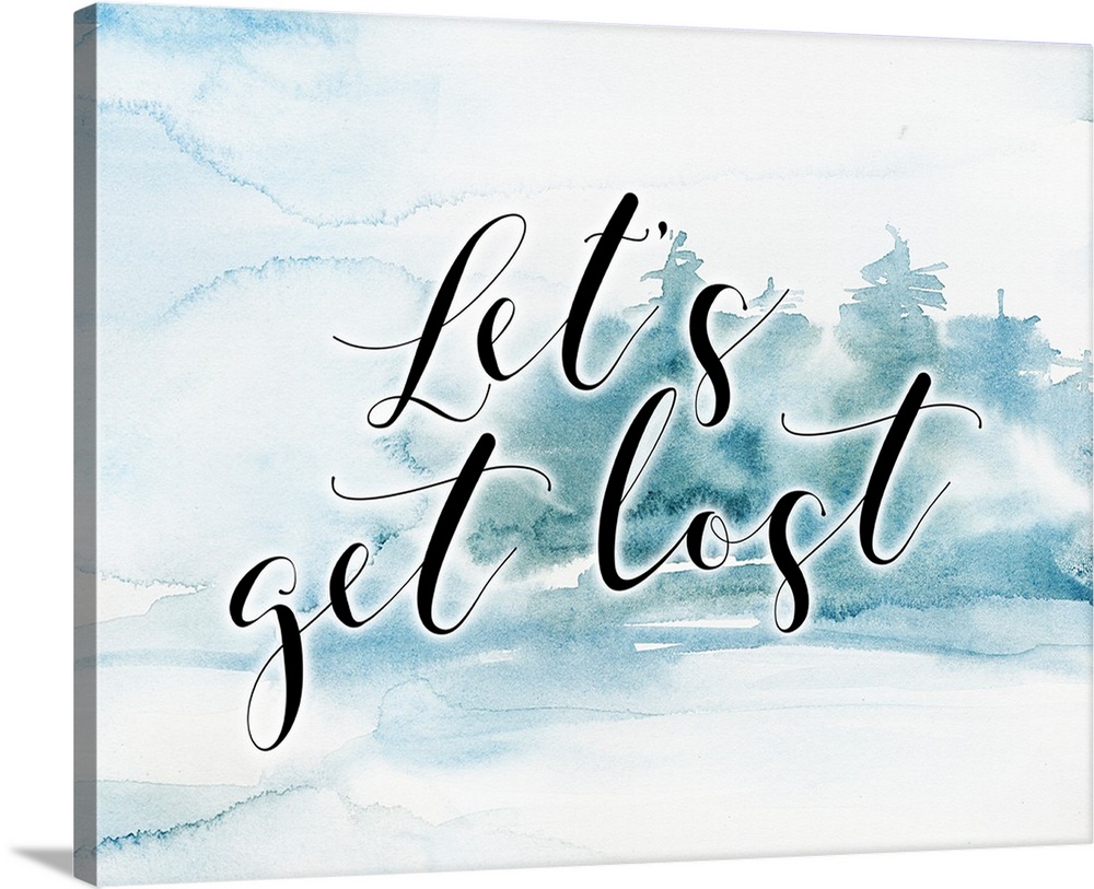 Let's Get Lost Solid-Faced Canvas Print