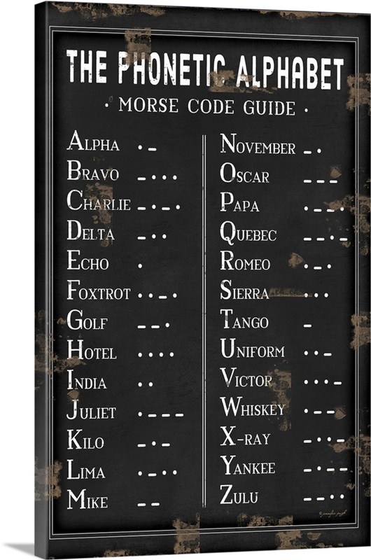 Morse Code Guide Wall Art, Canvas Prints, Framed Prints, Wall Peels ...